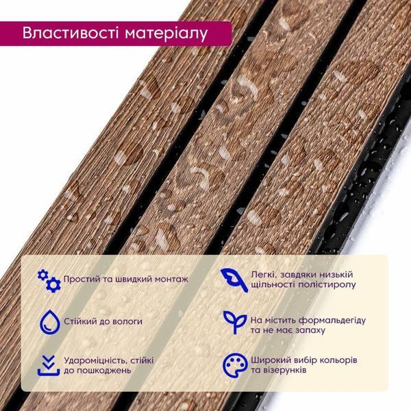Рейка декоративная PS 2900х115х12мм Орех SW-00001739 SW-00001739 фото